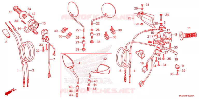 LEVIER DE GUIDON - CABLE - COMMODO Honda MOTO 650 XR 2024  XR650L2R