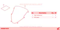KIT,HIGH WIND SCREEN(CLEAR) pour Honda CBR 1000 RR SP BREMBO de 2024