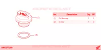 BOUCHON D'HUILE pour Honda CBR 1000 RR SP BREMBO de 2024
