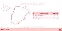 KIT,HIGH WIND SCREEN(CLEAR) pour Honda CBR 1000 RR SP BREMBO de 2024