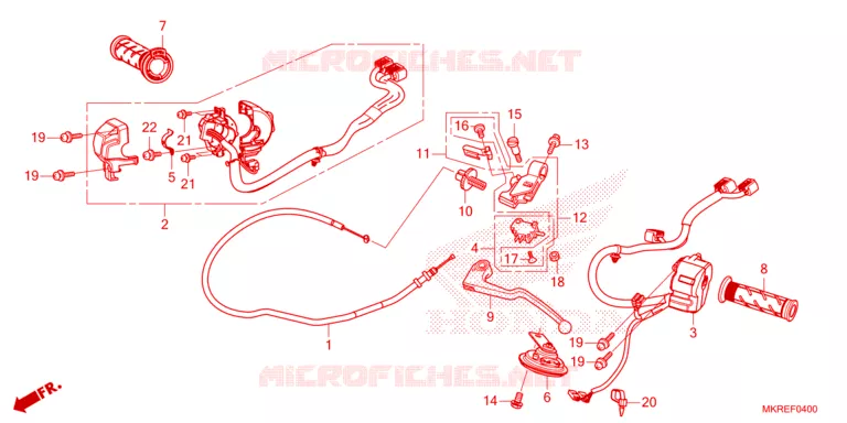 LEVIER DE GUIDON - CABLE - COMMODO Honda MOTO 1000 CBR 2024  CBR1000SPR