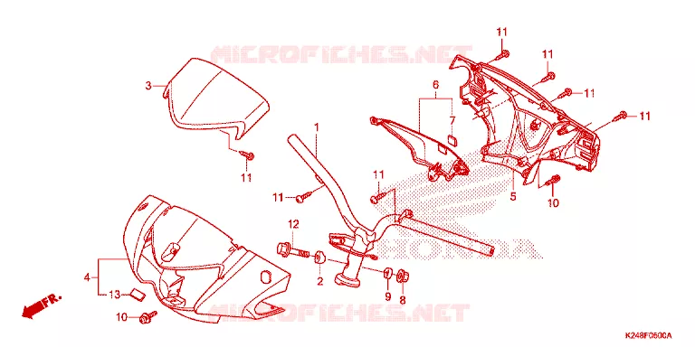GUIDON - CARENAGE Honda SCOOTER 125 ACTIVA 2017  SCV125G