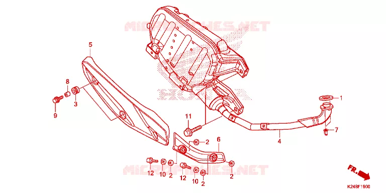 SILENCIEUX D'ECHAPPEMENT Honda SCOOTER 125 ACTIVA 2016  SCV125G