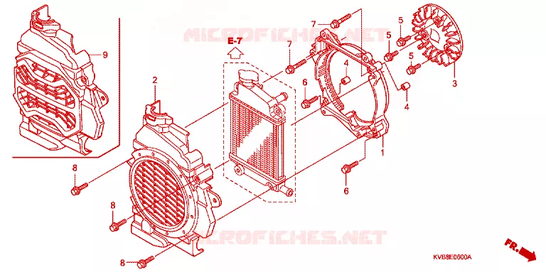 VENTILATEUR ET COUVERCLE DE RADIATEUR Honda SCOOTER 110 CLICK 2006  ANC110BST6