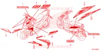 AUTOCOLLANTS pour Honda BEAT 110 CASTED WHEEL de 2017