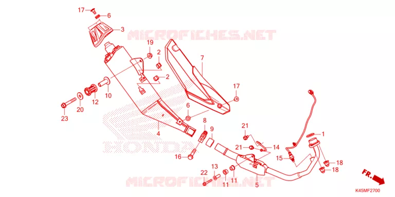SILENCIEUX D'ECHAPPEMENT Honda MOTO 150 CBR 2021  CBR150RAM