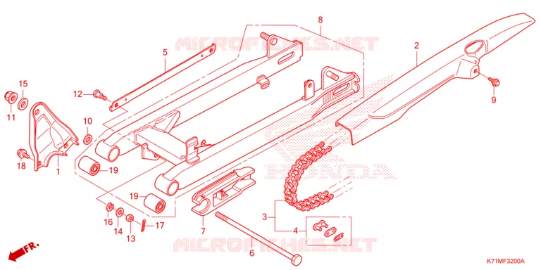 BRAS OSCILLANT Honda MOTO 110 WAVE 2023  AFS110MCSN_MA