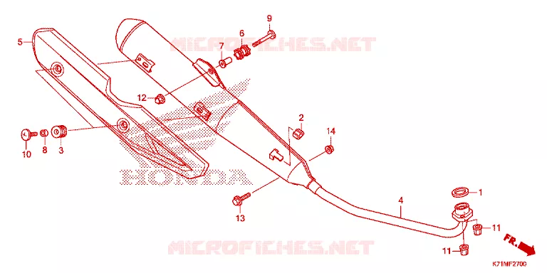 SILENCIEUX D'ECHAPPEMENT Honda MOTO 110 WAVE 2024  AFS110MCSN_MA