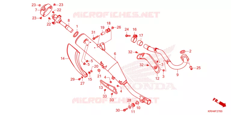 SILENCIEUX D'ECHAPPEMENT Honda MOTO 150 XR 2023  XR150LEP