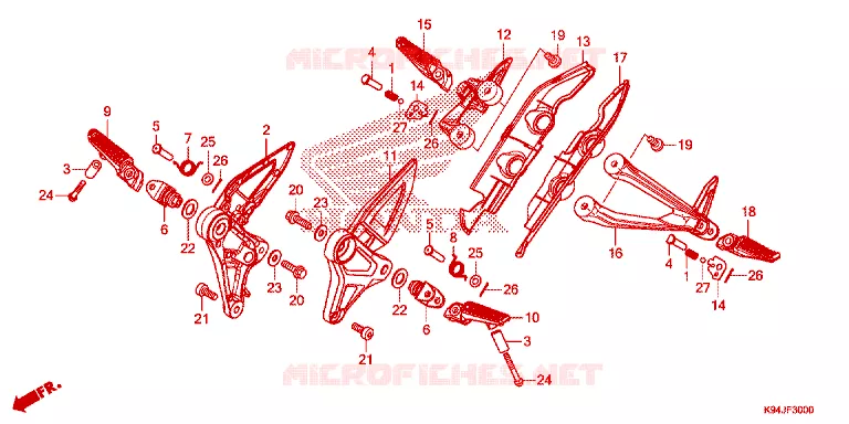 REPOSE PIED Honda MOTO 150 CBF 2022  CBF150NAL_TH