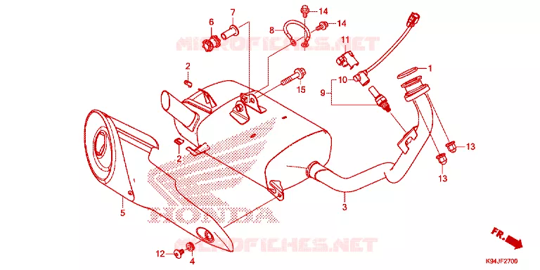 SILENCIEUX D'ECHAPPEMENT Honda MOTO 150 CBF 2021  CBF150NAL_TH