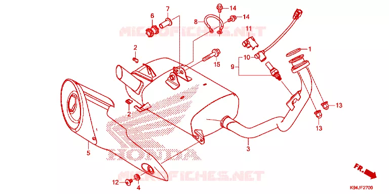 SILENCIEUX D'ECHAPPEMENT Honda MOTO 150 CBF 2021  CBF150NL_CA