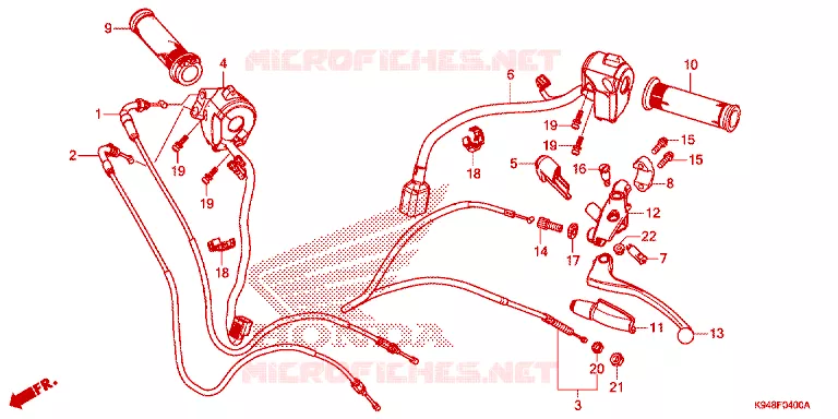 LEVIER DE GUIDON - CABLE - COMMODO Honda MOTO 150 CBF 2023  CBF150NAL_TH