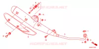 SILENCIEUX D'ECHAPPEMENT pour Honda WAVE 110 Front brake disk, Electric start, Casted wheels de 2014