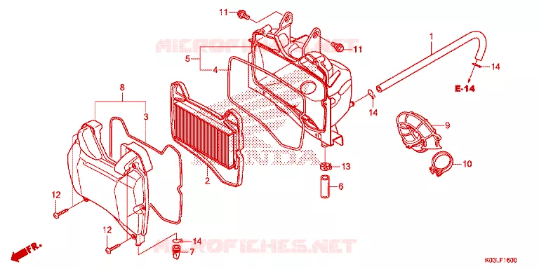 FILTRE A AIR Honda MOTO 110 WAVE 2014  AFS110MSFE