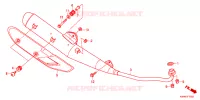 SILENCIEUX D'ECHAPPEMENT pour Honda WAVE 110 Front brake drum, Kick start, Spoked wheels de 2015