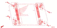 AMORTISSEUR ARRIERE pour Honda WAVE 110 Front brake disk, Kick start, Spoked wheels de 2015