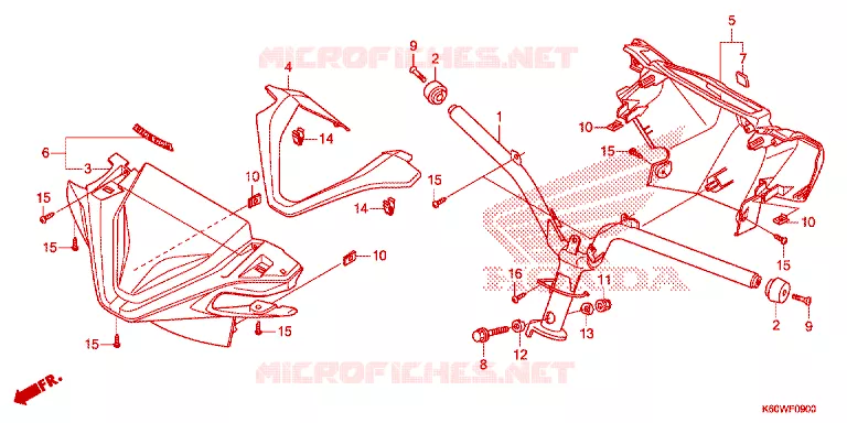 GUIDON - CARENAGE Honda SCOOTER 125 CLICK 2019  ACB125CBTL