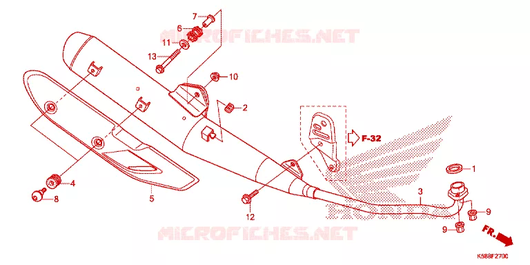 SILENCIEUX D'ECHAPPEMENT Honda MOTO 110 WAVE 2015  AFS110MSFF
