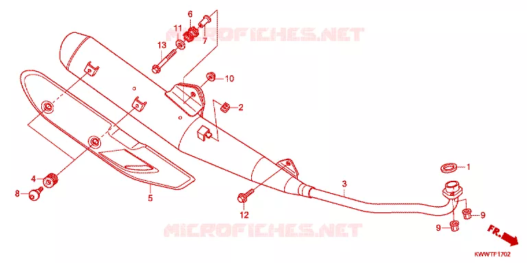 SILENCIEUX D'ECHAPPEMENT Honda MOTO 110 WAVE 2015  AFS110MSFF