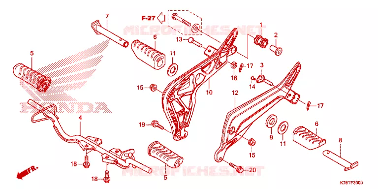 REPOSE PIED Honda MOTO 110 CUB 2020  NBC110MDFK