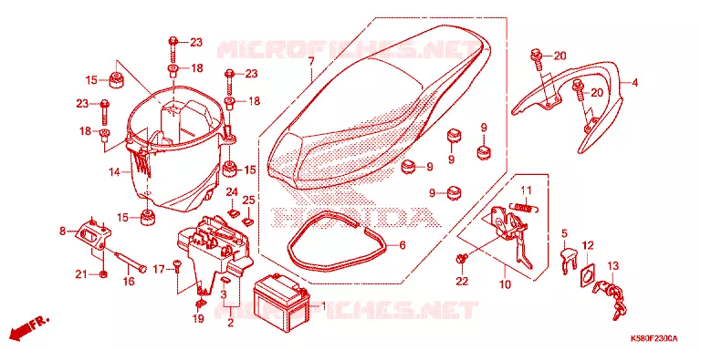 SELLE Honda MOTO 110 WAVE 2017  AFS110KDFJ_2TH