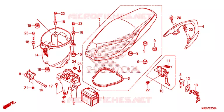 SELLE Honda MOTO 110 WAVE 2018  AFS110MSFJ_TH