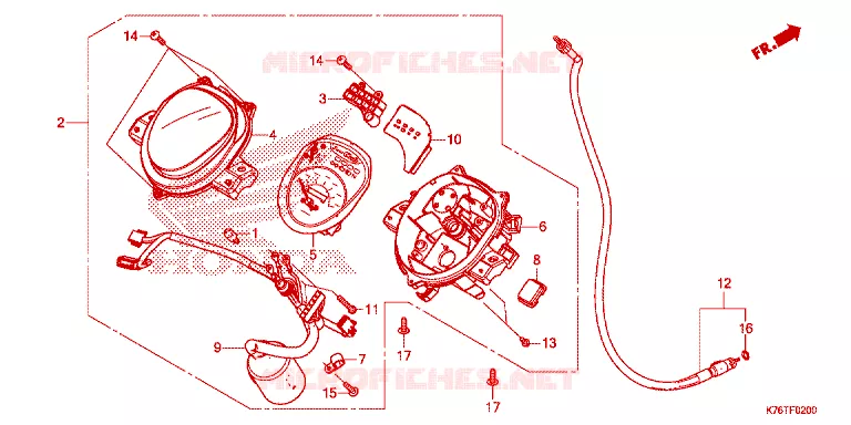 COMPTEUR Honda MOTO 110 CUB 2020  NBC110MDFL