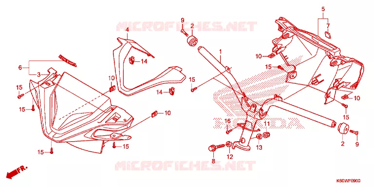 GUIDON - CARENAGE Honda SCOOTER 125 CLICK 2021  ACB125CBTM