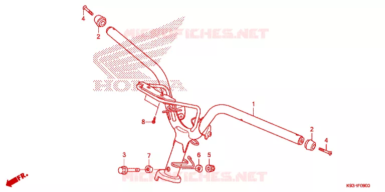 GUIDON Honda SCOOTER 110 SCOOPY 2018  ACF110CBTJ