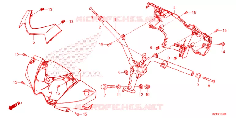 GUIDON - CARENAGE Honda SCOOTER 125 LEAD 2023  NHX125N_TH