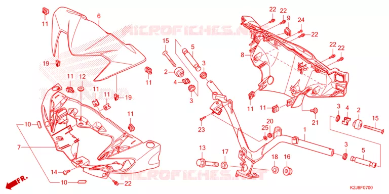 GUIDON - CARENAGE Honda MOTO 110 WAVE 2023  AFS110MSFP