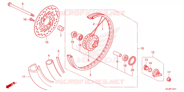 ROUE AVANT Honda MOTO 110 WAVE 2023  AFS110MSFP