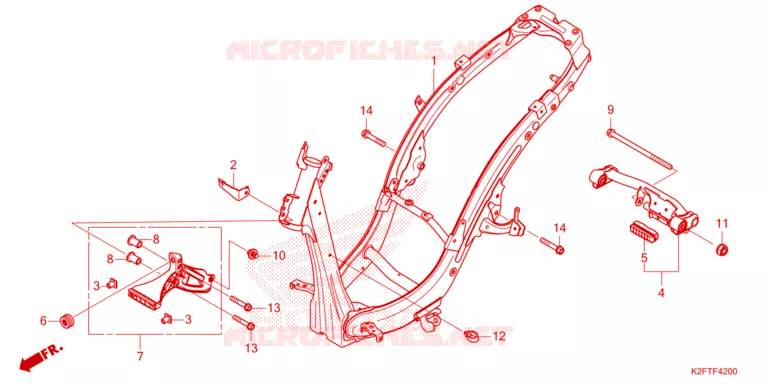 CADRE Honda SCOOTER 110 SCOOPY 2021  ACF110BTM