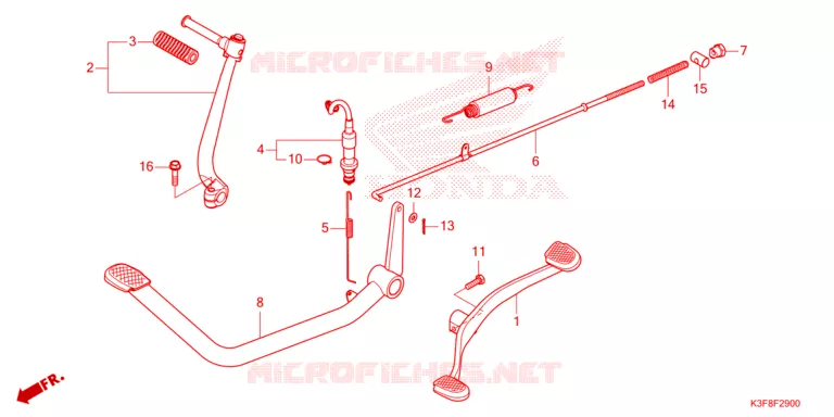 PEDALE - KICK Honda MOTO 125 WAVE 2023  AFS125CSFP