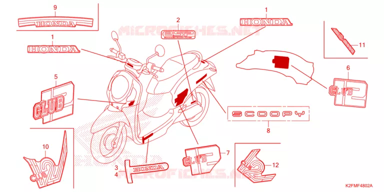 AUTOCOLLANTS Honda SCOOTER 110 SCOOPY 2021  ACF110CBTM