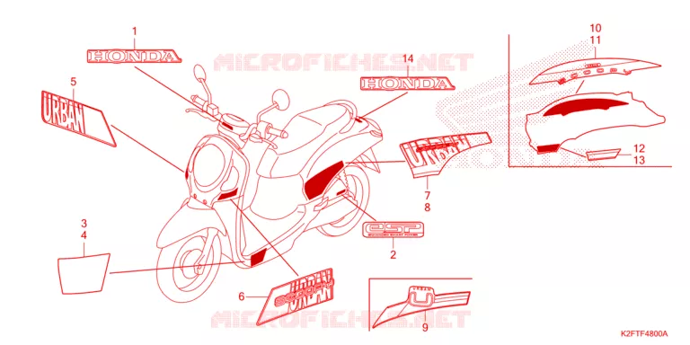 AUTOCOLLANTS Honda SCOOTER 110 SCOOPY 2021  ACF110BTM