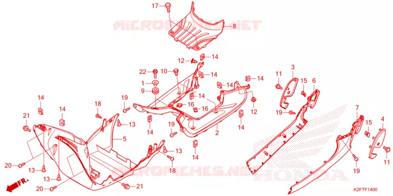 MARCHE PIEDS Honda SCOOTER 110 SCOOPY 2021  ACF110BTM
