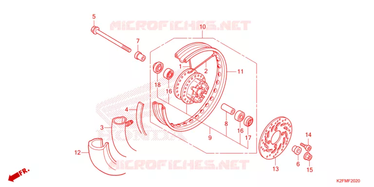 ROUE AVANT Honda SCOOTER 110 SCOOPY 2021  ACF110BTM