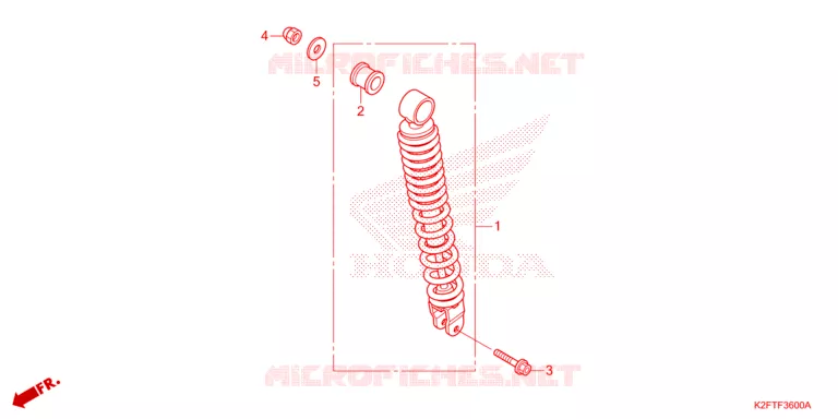 AMORTISSEUR ARRIERE Honda SCOOTER 110 SCOOPY 2021  ACF110CBTM_2TH