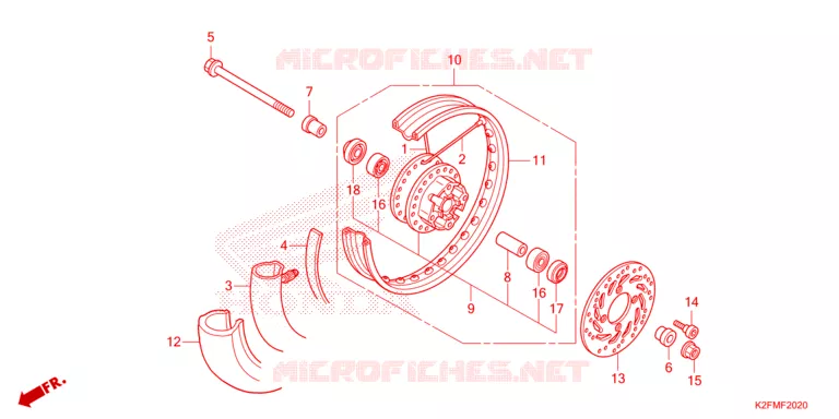 ROUE AVANT Honda SCOOTER 110 SCOOPY 2021  ACF110BTM