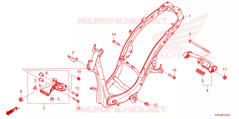 CADRE Honda SCOOTER 110 SCOOPY 2021  ACF110BTM