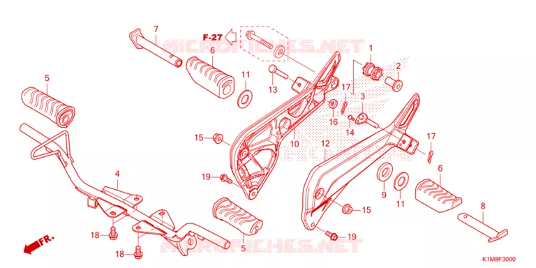 REPOSE PIED Honda MOTO 110 CUB 2021  NBC110MDFM