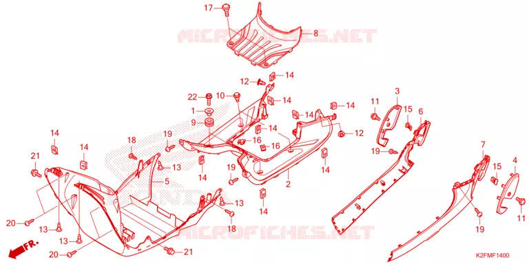 MARCHE PIEDS Honda SCOOTER 110 SCOOPY 2022  ACF110CBTN