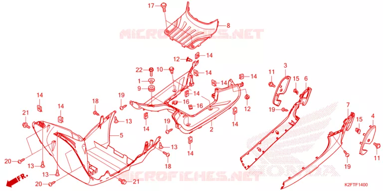 MARCHE PIEDS Honda SCOOTER 110 SCOOPY 2022  ACF110CBTN