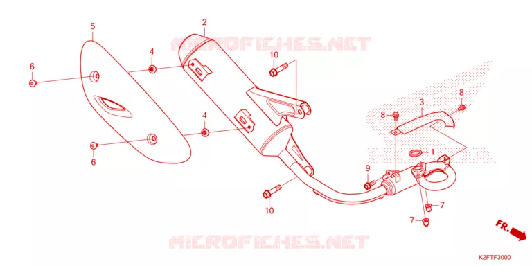 SILENCIEUX D'ECHAPPEMENT Honda SCOOTER 110 SCOOPY 2022  ACF110CBTN