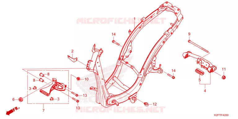 CADRE Honda SCOOTER 110 SCOOPY 2022  ACF110CBTN_2TH