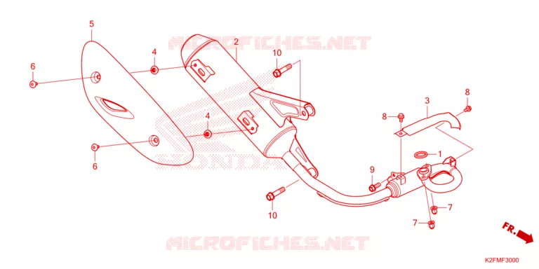 SILENCIEUX D'ECHAPPEMENT Honda SCOOTER 110 SCOOPY 2023  ACF110BTP_2TH