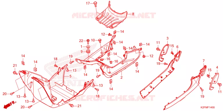 MARCHE PIEDS Honda SCOOTER 110 SCOOPY 2023  ACF110CBTP_3TH