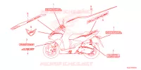 AUTOCOLLANTS pour Honda CLICK 160 ABS de 2023